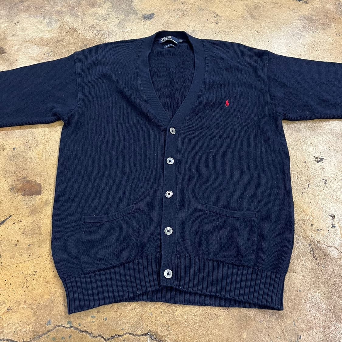 폴로 랄프로렌 네이비 브이넥 니트 가디건 110 상품이미지3
