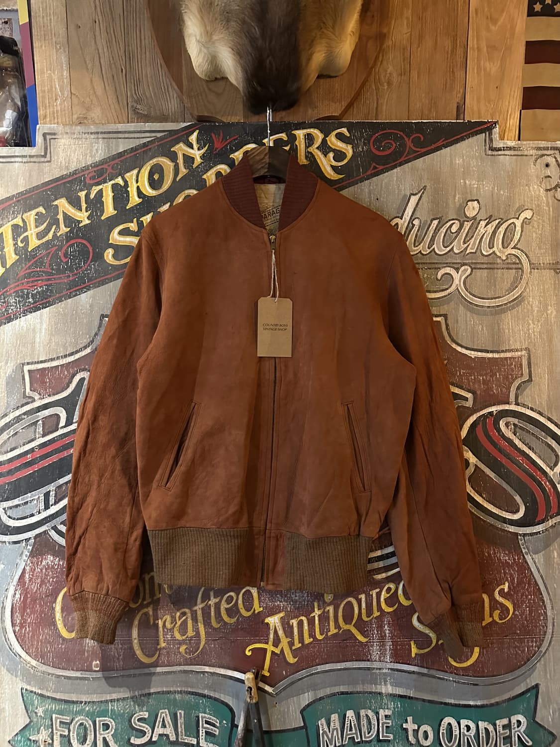 50s USA Vintage Deer Skin Suede Jacket 상품이미지2