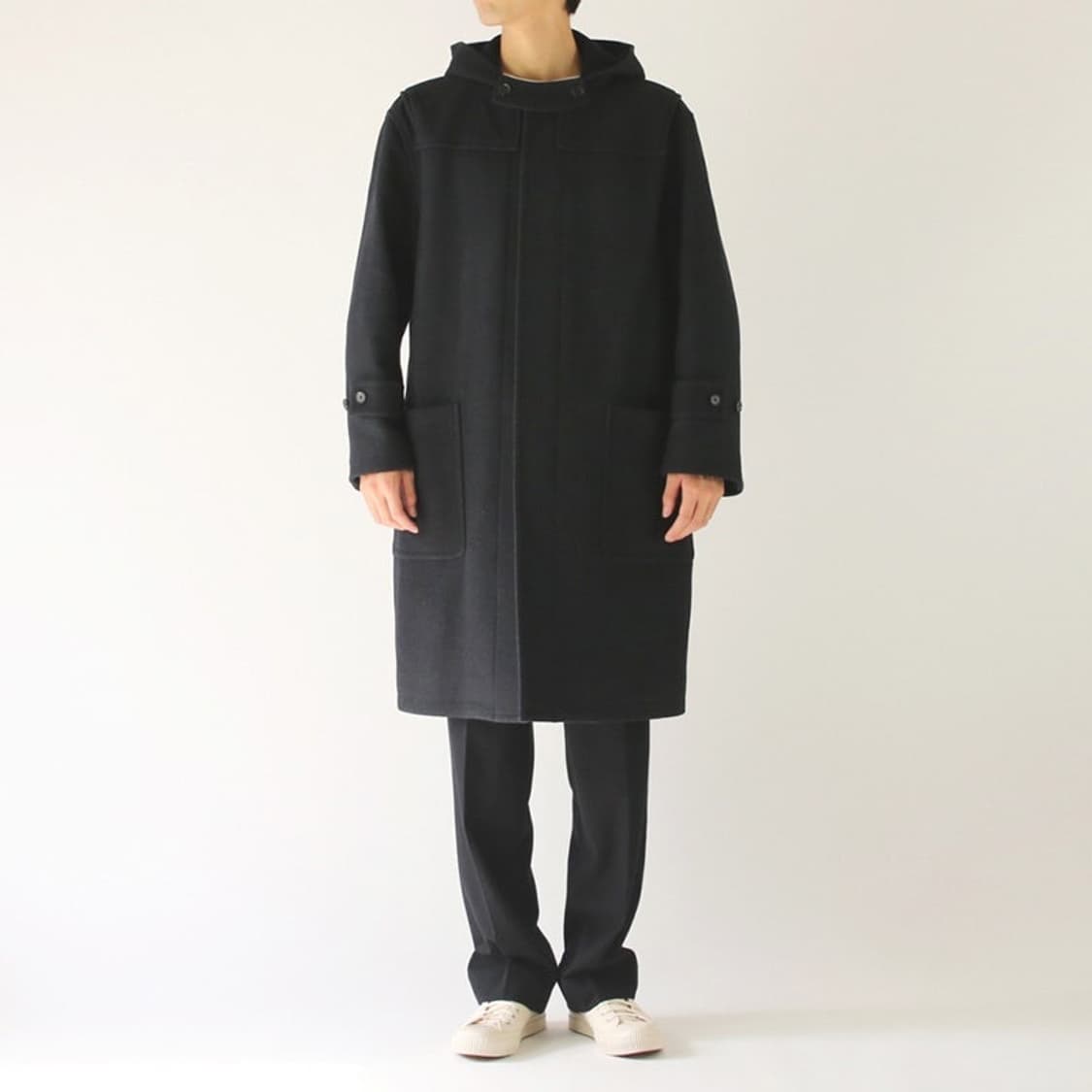 오라리 울 실크 멜튼 더플 코트 4 상품이미지2