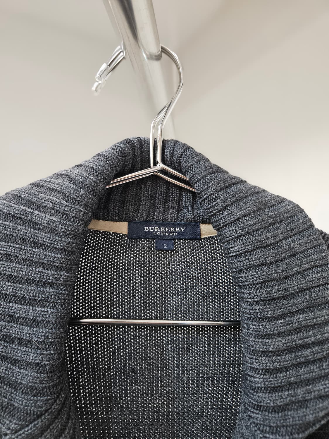 버버리 울 카라 니트 롱 가디건 상품이미지3