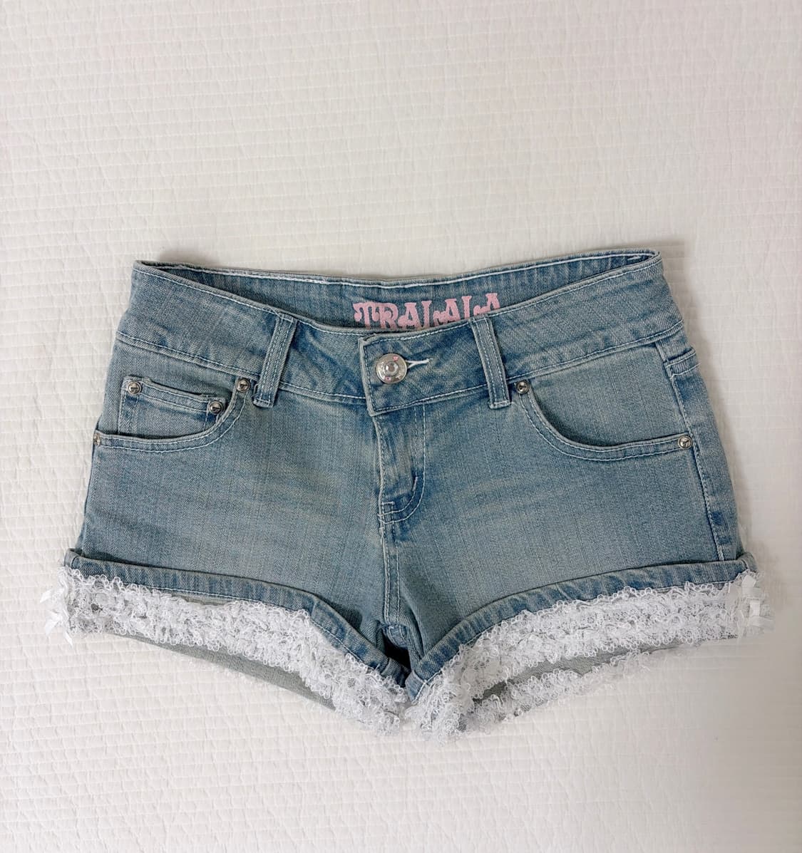 리즈리사 트랄라라 히메갸루 레이스 데님 팬츠 라떼갸루 히메카지 상품이미지2