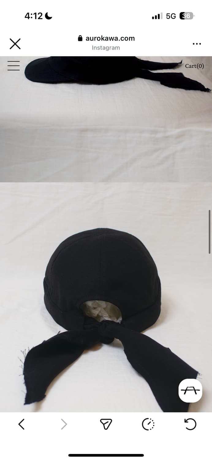 Aurokawa slub bind cap black 상품이미지2