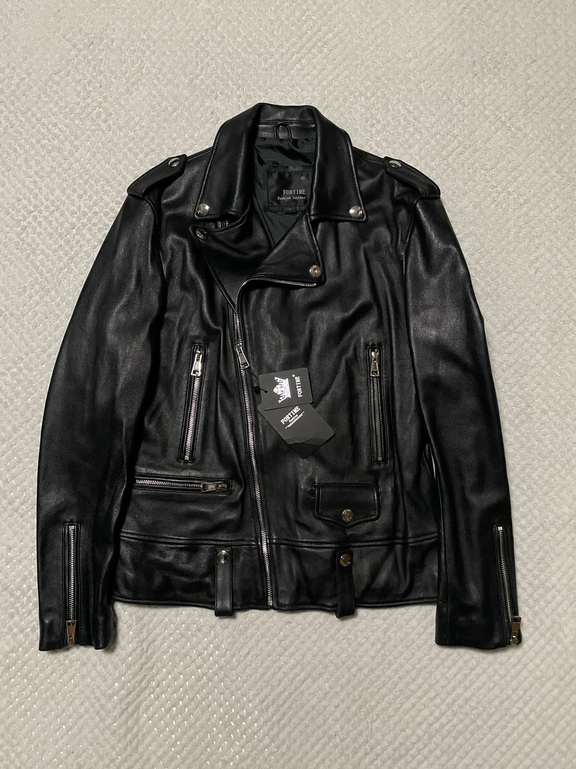 FORTIME 웨스턴 무드 램스킨 양가죽 레더 자켓 상품이미지1