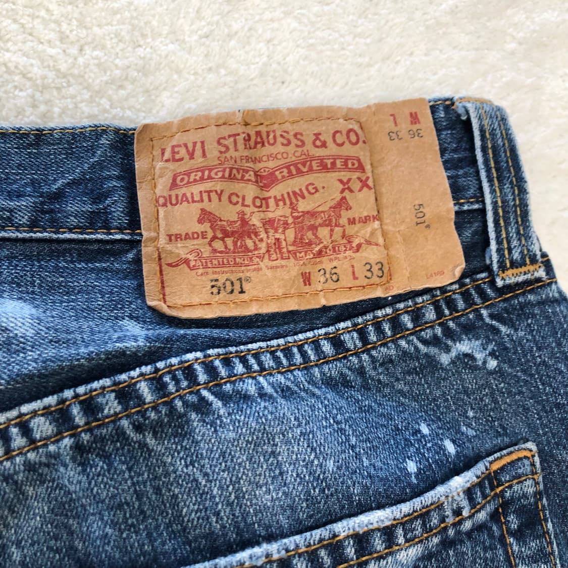 리바이스 501 페인팅 데님팬츠  상품이미지7