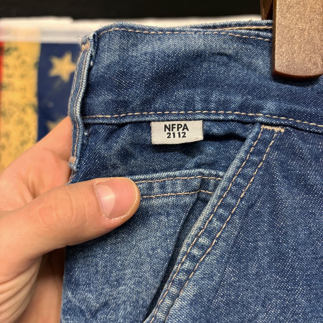 칼하트 FR 방염 리얼워크 와이드핏 카펜터 데님팬츠 N379 상품이미지6