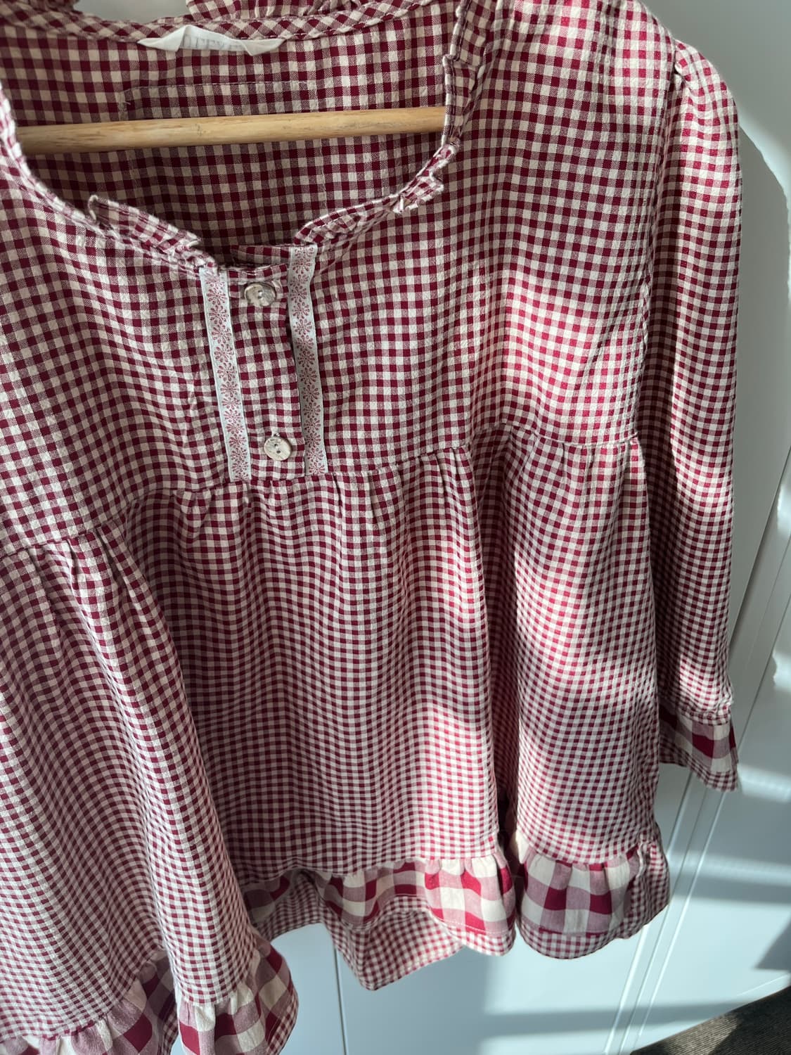 Ullala 빨간머리앤 체크 블라우스 상품이미지8