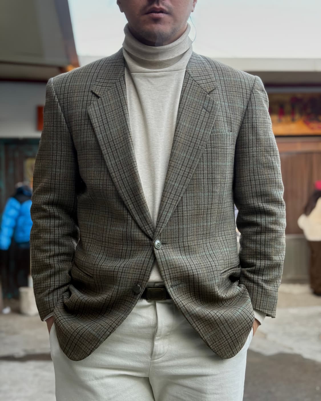 Dossy 코튼 블랜드 체크 테일러드 자켓 L 상품이미지8