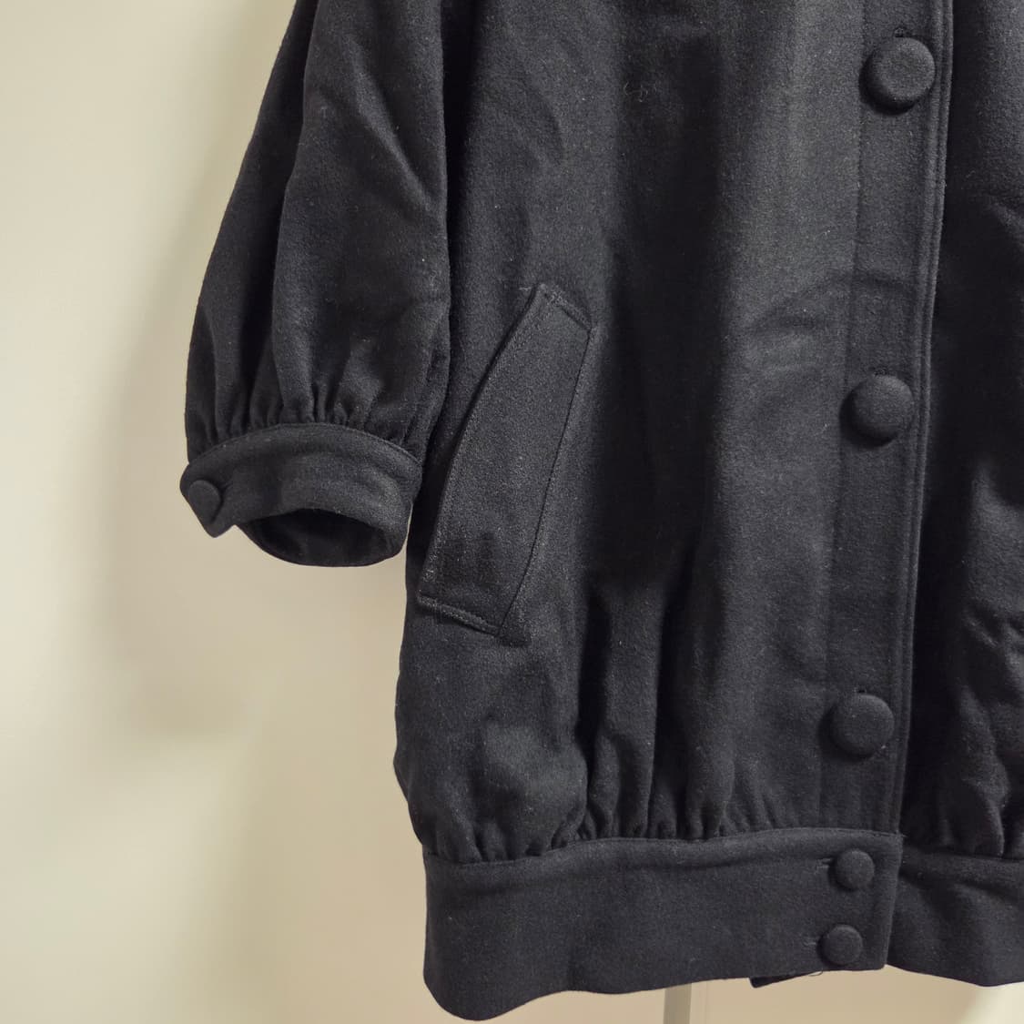 Nano Universe 오버핏 후드 울혼방 코트 자켓 S 상품이미지3