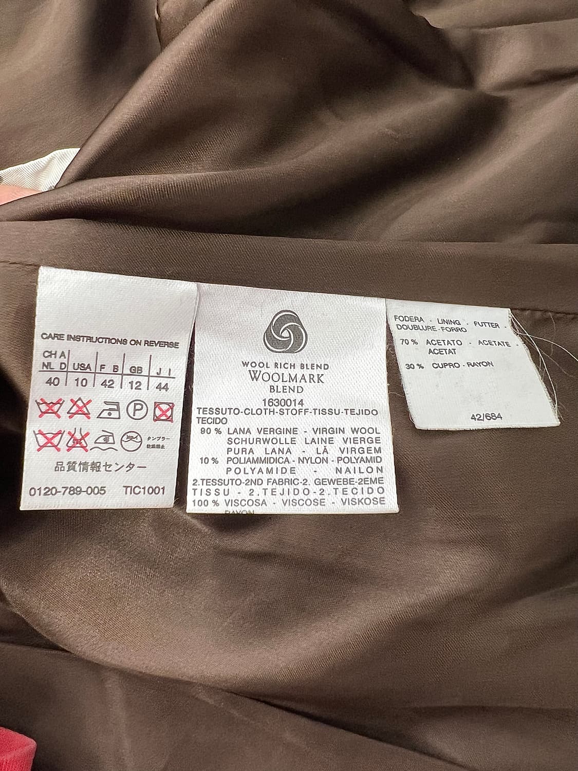 막스 마라 하운드 투스 체크 울 헤링본 롱 코트 상품이미지8