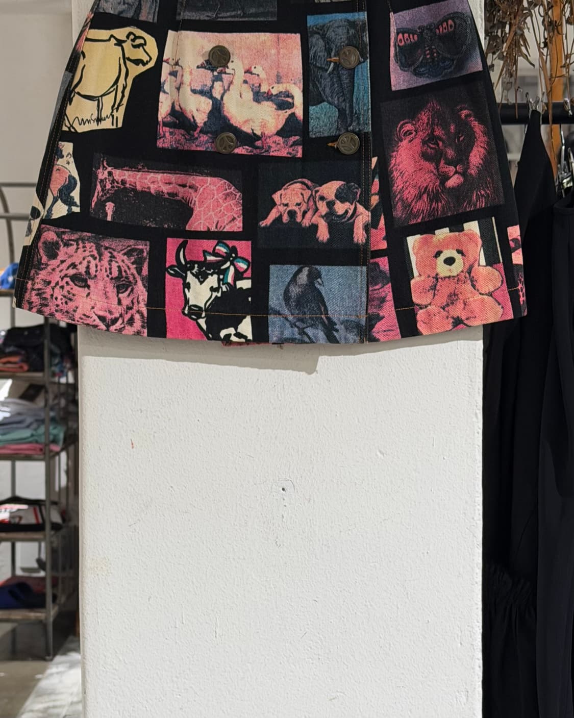 모스키노 진스 멀티컬러 애니멀 프린팅 미니스커트  상품이미지3