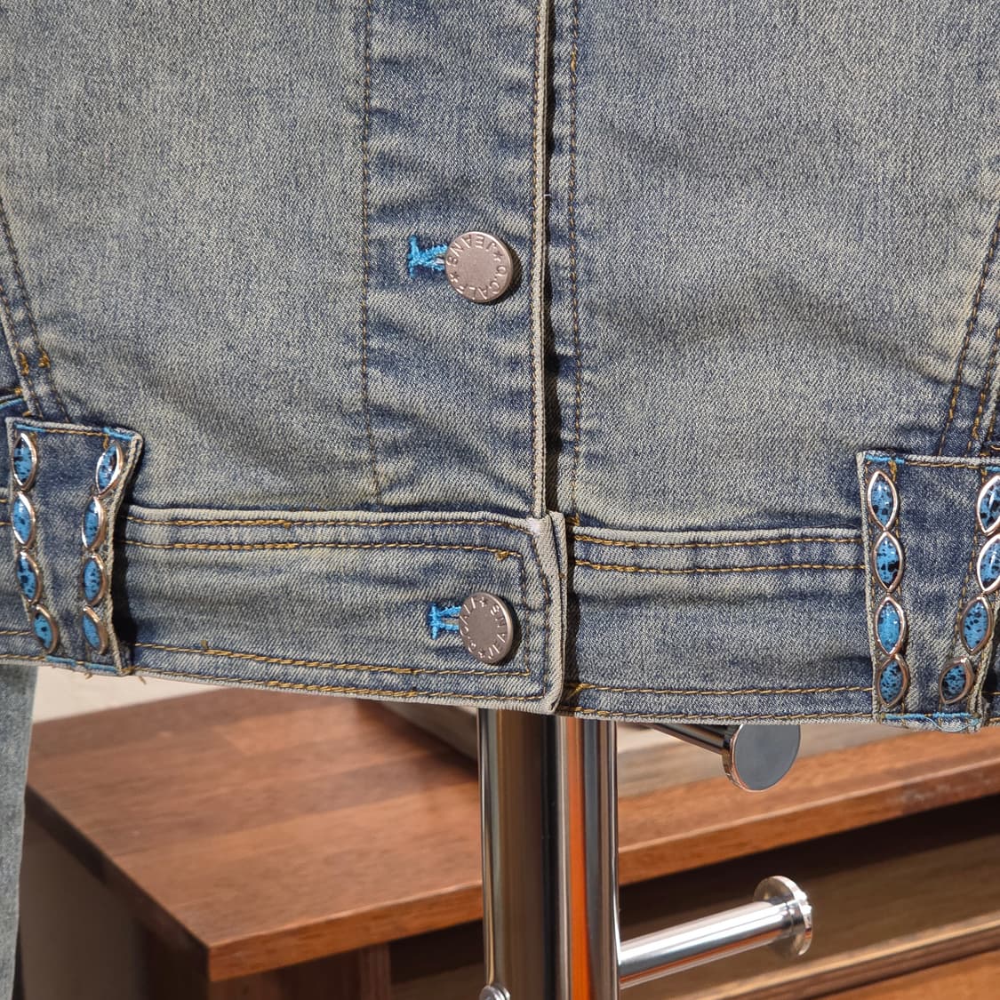 JPN 에스닉 스터드 포인트 데님 자켓 상품이미지3