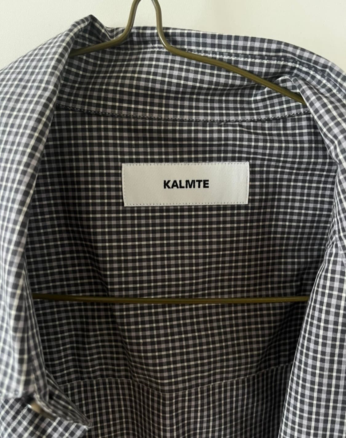 Kalmte 오버사이즈 퍼플체크 코튼 셔츠(일본산 패프릭) 상품이미지6