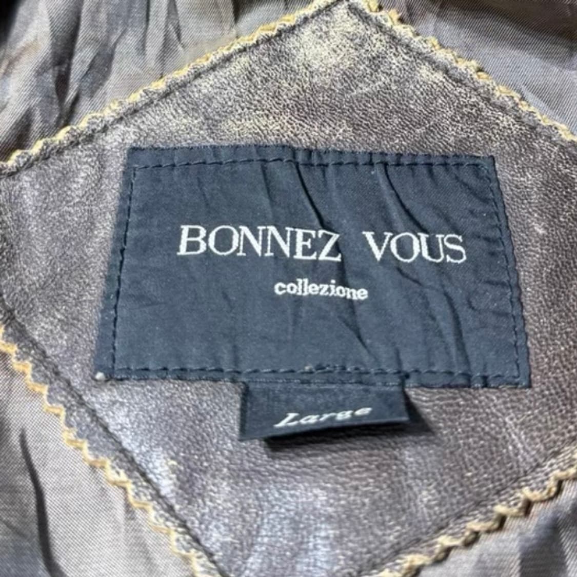 90s Vintage BONNEZ VOUS 리얼 램스킨 G-1 플라이트  상품이미지3