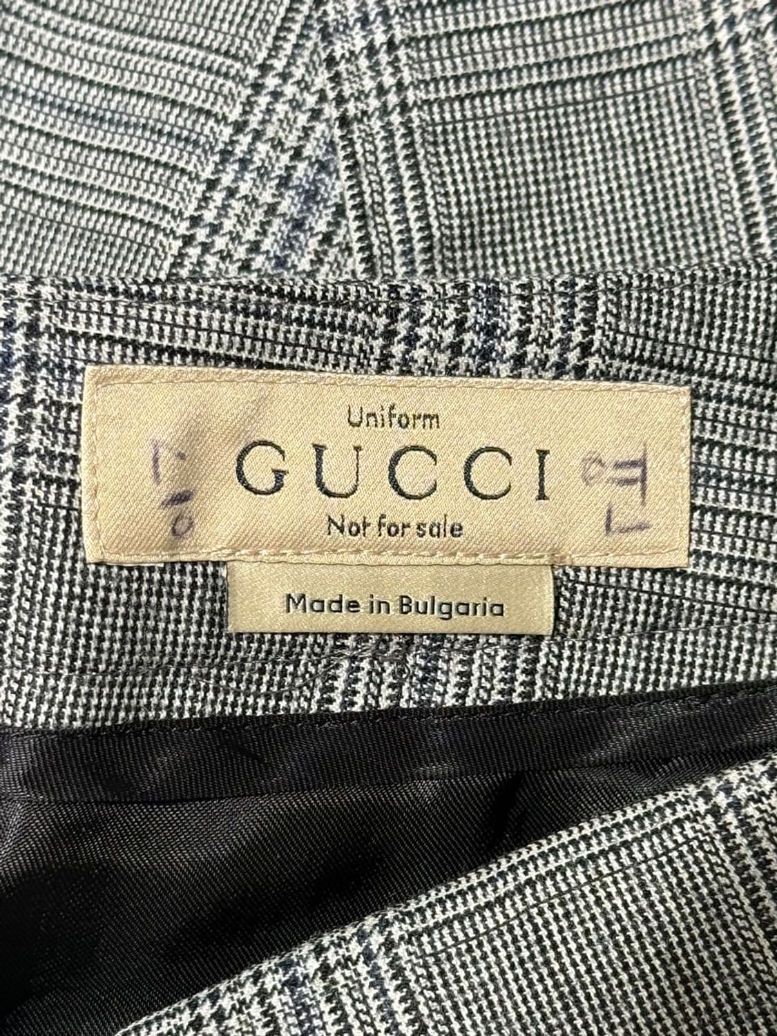구찌 유니폼 그레이 체크 라나울 블레이저 팬츠 셋업 상품이미지9