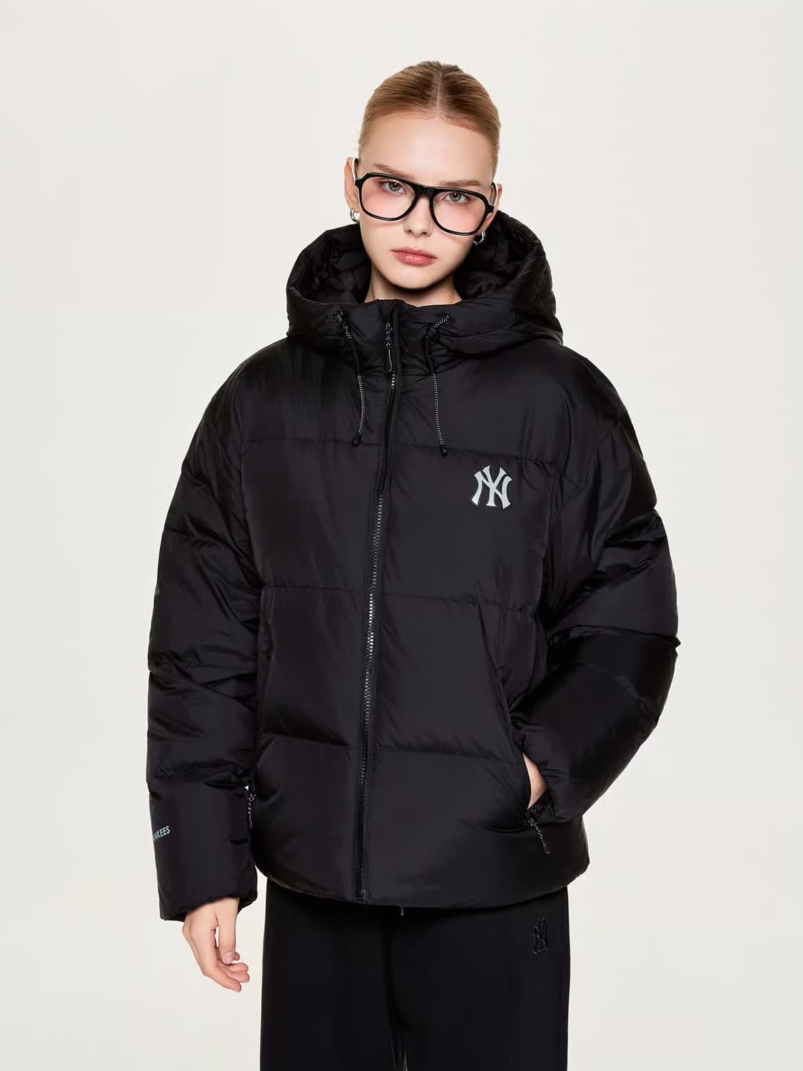 [새상품] mlb 립스탑 후드 커브패딩 상품이미지1