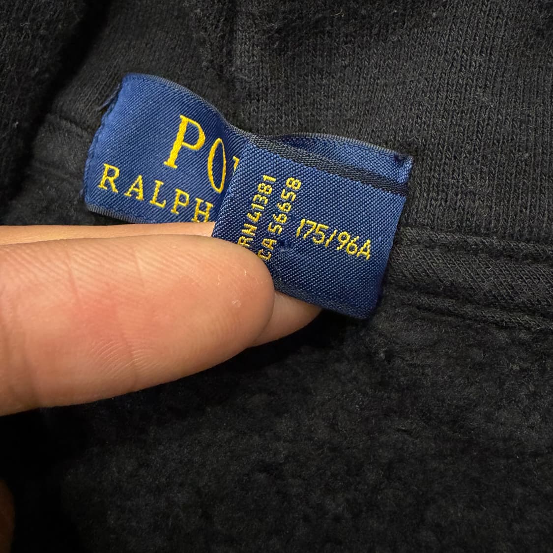 폴로 랄프로렌 포니 블랙 기모 후드티 상품이미지4