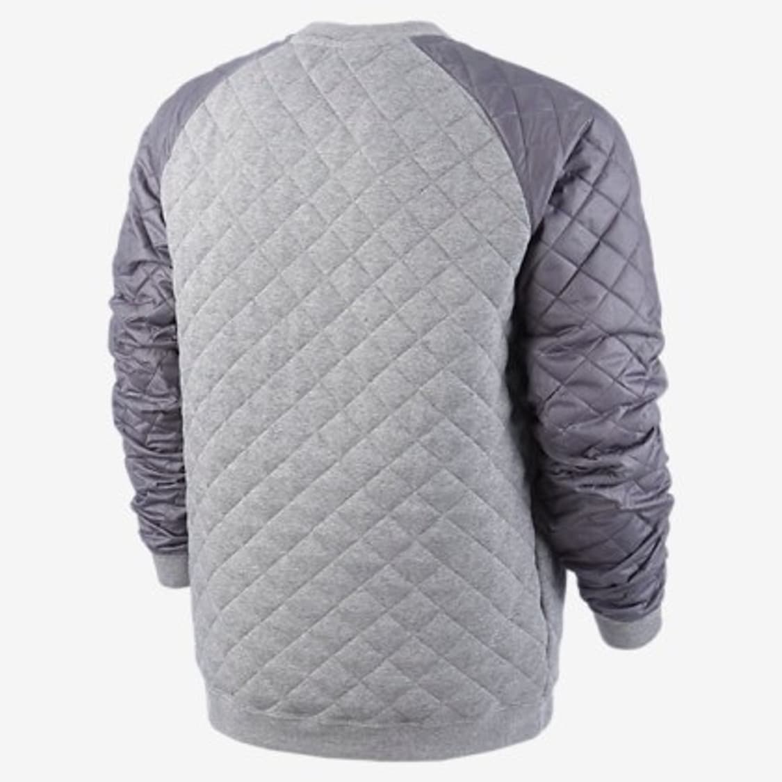 나이키 원터라이즈드 퀄팅 크루 맨투맨 그레이 L 상품이미지2