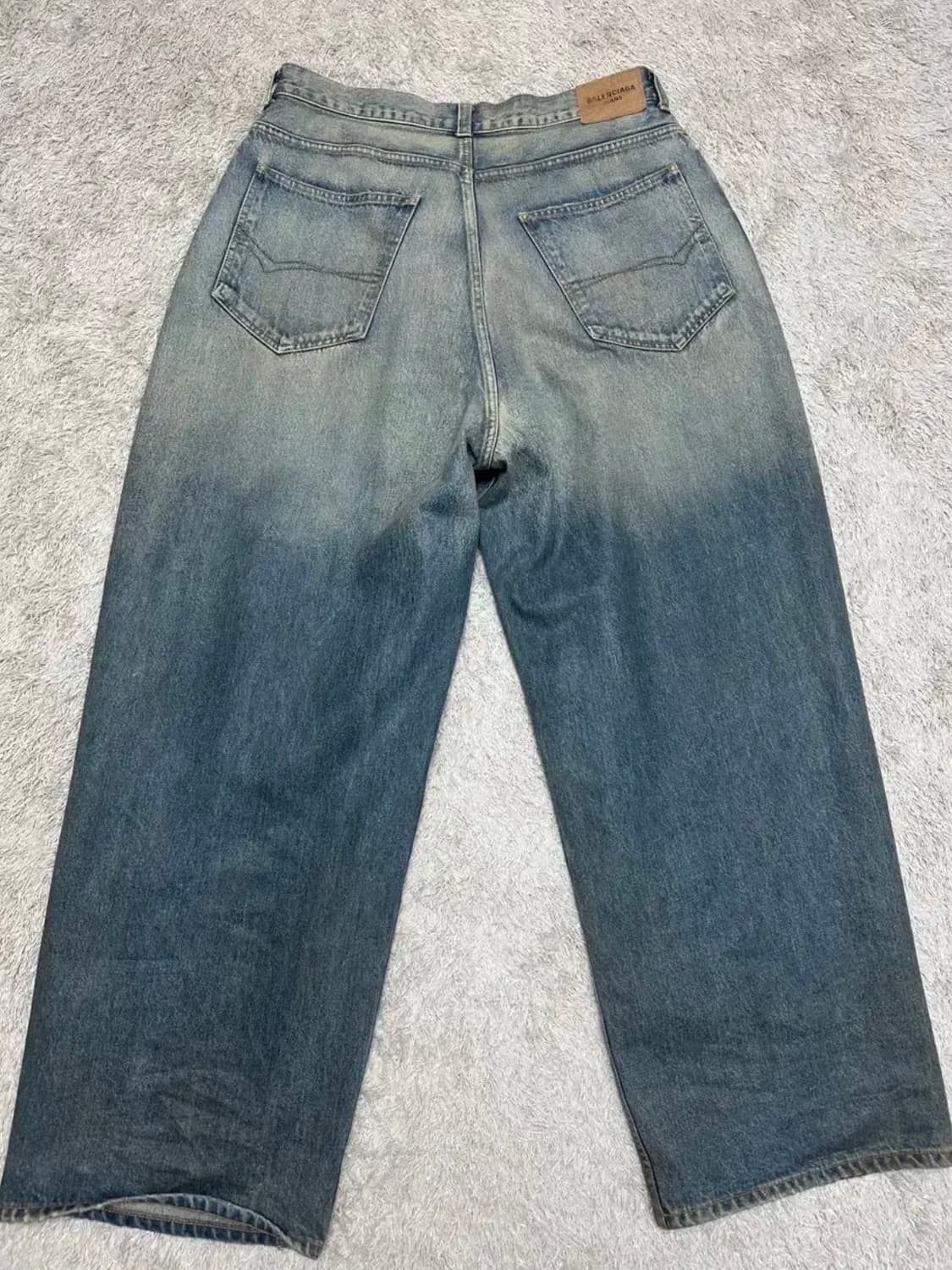 [M] 발렌시아가 코티드 라지배기 중청 데님진 상품이미지2