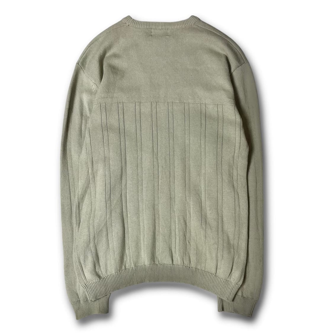 JPN 민트그린 스트라이프 무늬 라운드넥 긴팔 니트 M 상품이미지2