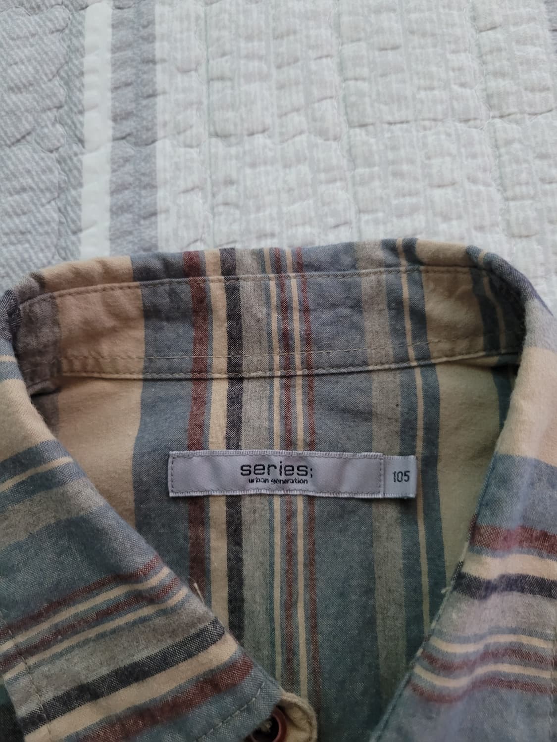 시리즈 Series 에스닉 스트라이프 간절기 체크셔츠 100사이즈 상품이미지3