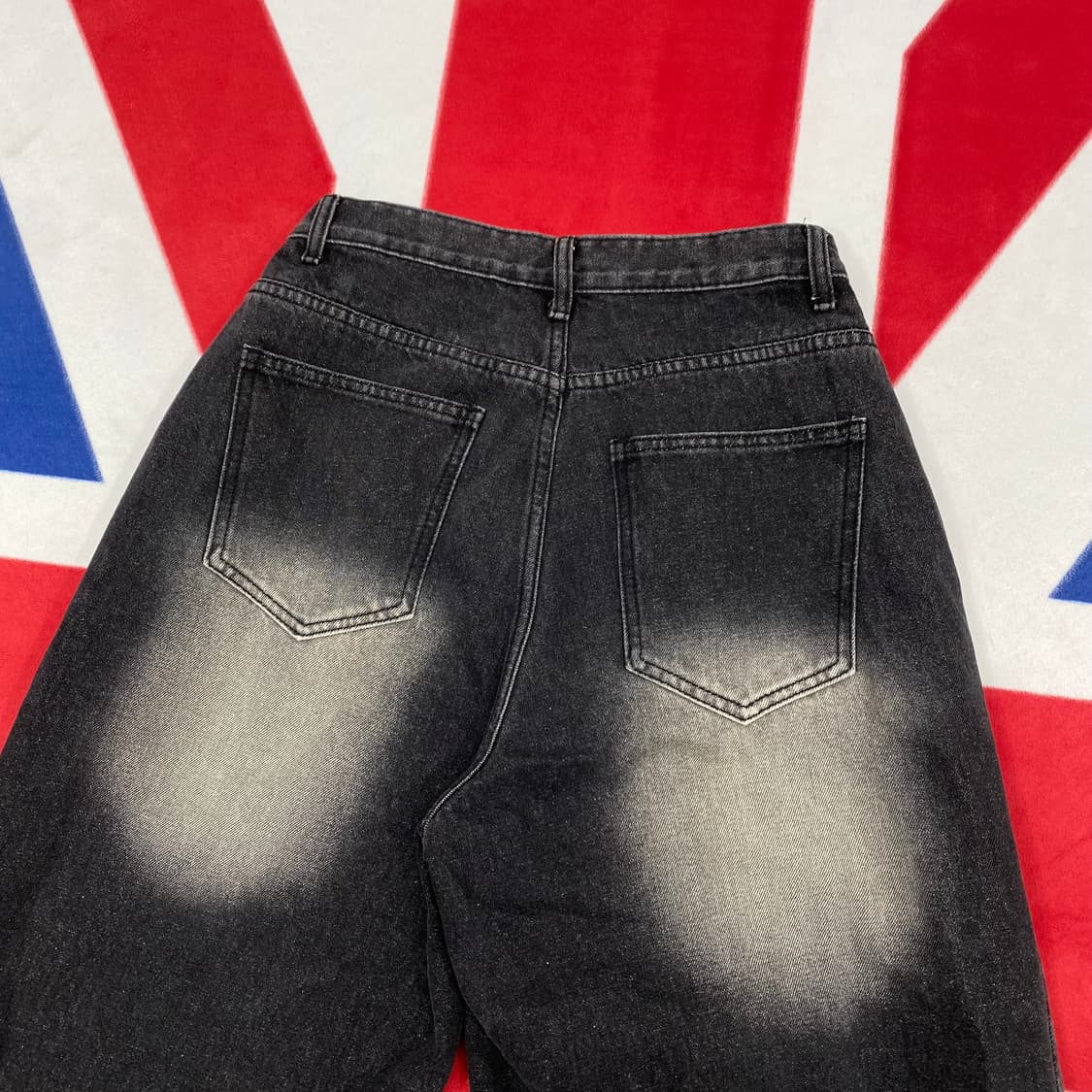 빈티지 흑청 워싱 벌룬팬츠 여성 M  상품이미지5