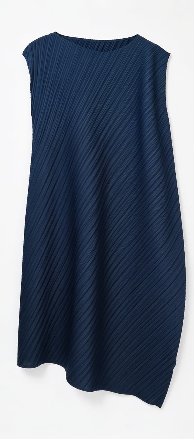(이태리)PLEATS ITALY 사선 언밸런스 입체 플리츠 원피스 상품이미지2