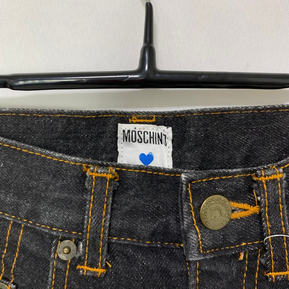 모스키노 빈티지 블랙 데님 흑청 스키니 하이웨스트 팬츠 24인치 청바지 상품이미지4