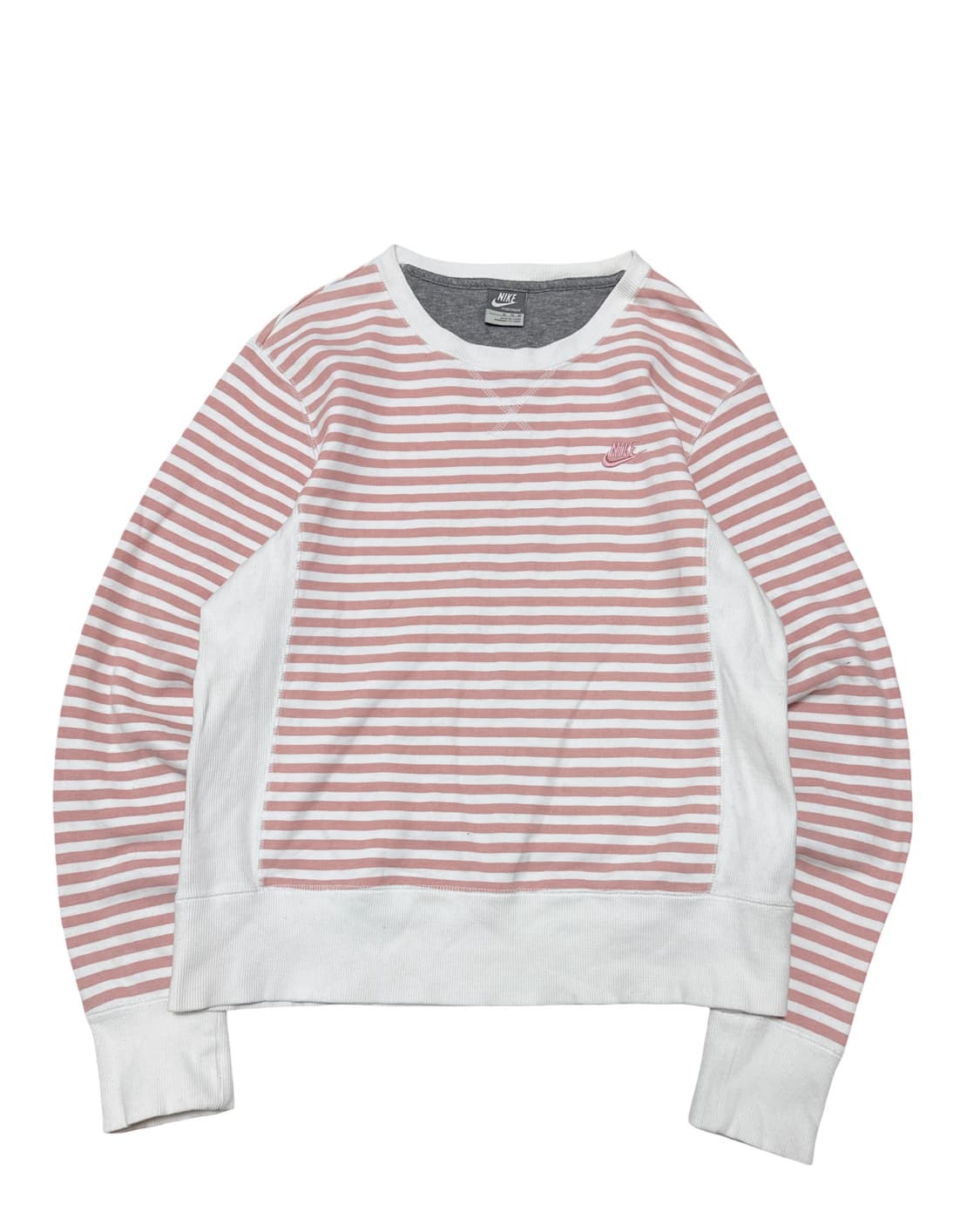 나이키 스트라이프 맨투맨 핑크/화이트 상품이미지1