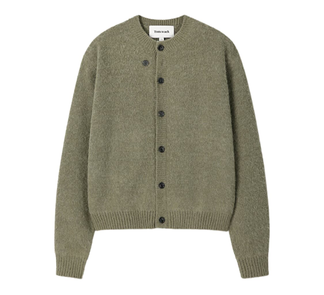 XL]토니 알파카 모헤어 크루넥 가디건 헤지 그린 색상 팝니다 상품이미지1