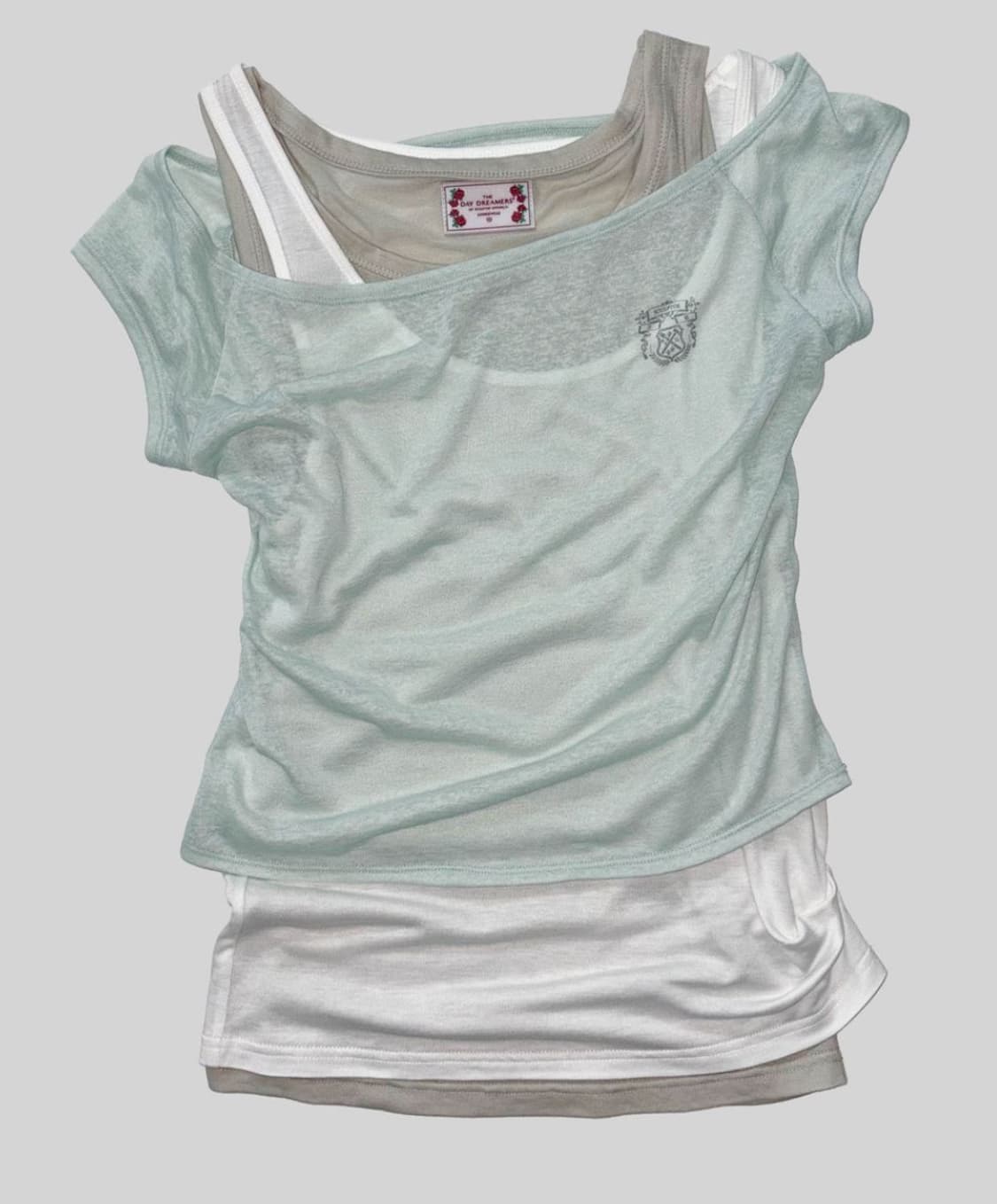 스컬프터 M Lazy Sleeveless Layered Tee Mint  상품이미지1