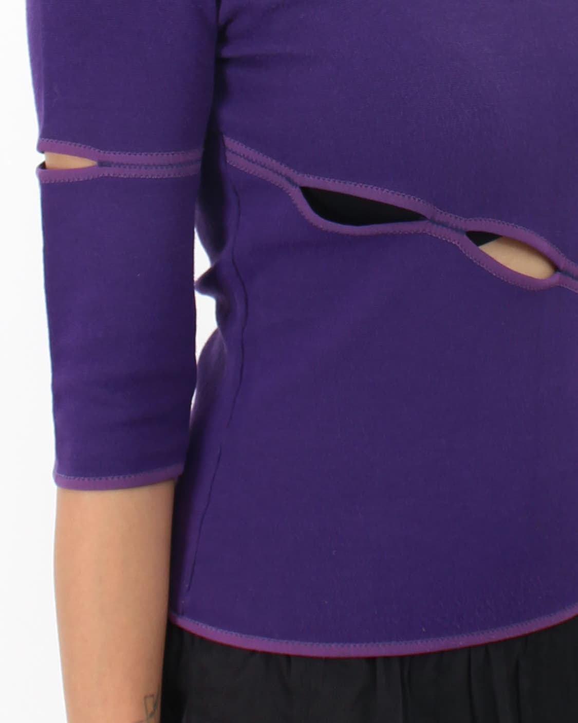 베르사체 베르수스 퍼플 컷 아웃 티셔츠 상품이미지2