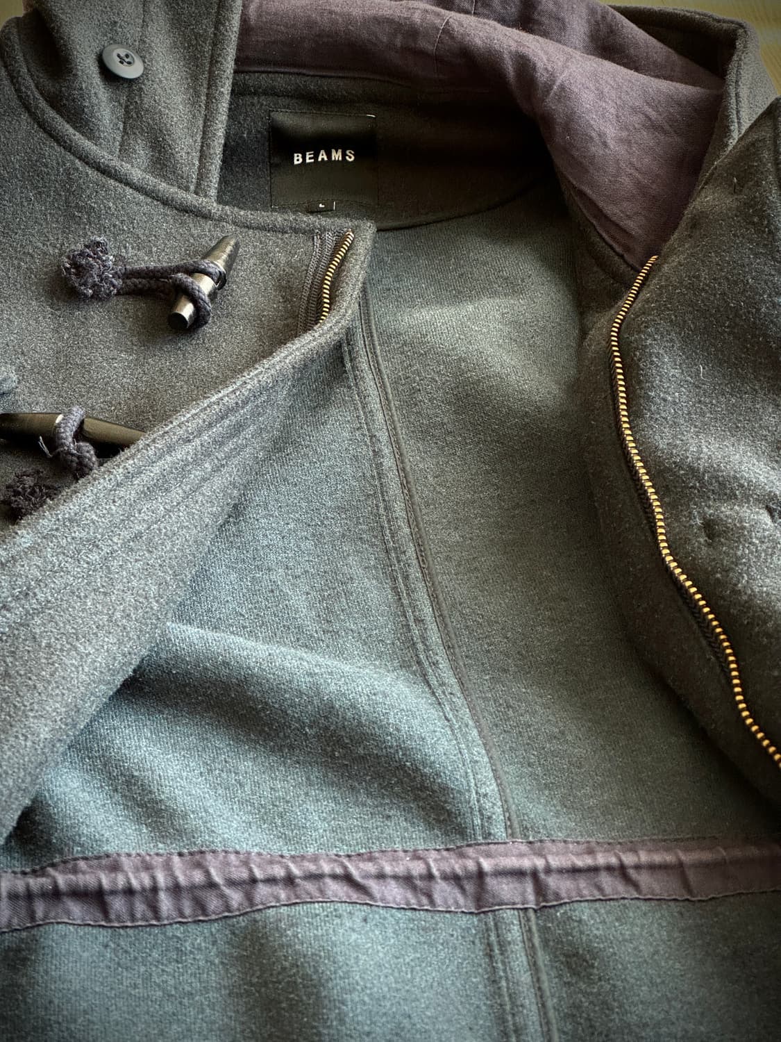 [BEAMS] 미드 레벨 밀리터리 더플 코트 (Charcoal) 상품이미지7