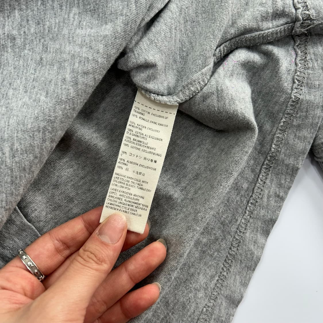 Abercrombie 아베크롬비 그런지 자수 그레이 롱슬리브 상품이미지6