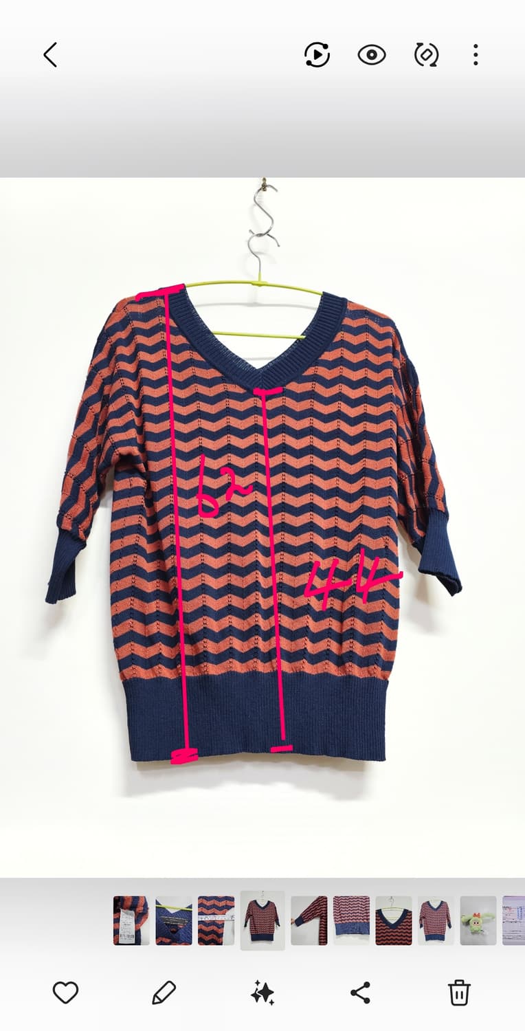 아이레드 알렉시스 제시뉴욕 V넥 스트라이크 니트 55 상품이미지9