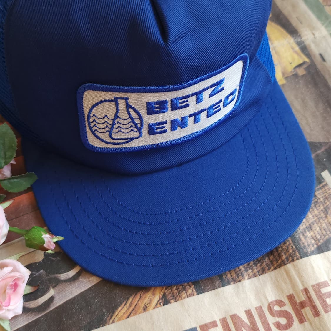 90s 빈티지 메쉬 트러커 캡 빈티지모자 미국빈티지 피싱캡 블루 상품이미지3