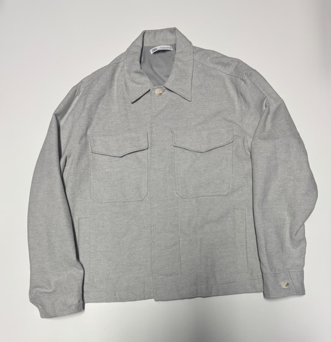 자라 ZaRa 투 포켓 미니멀 오버핏 셔츠 자켓 XL 상품이미지1