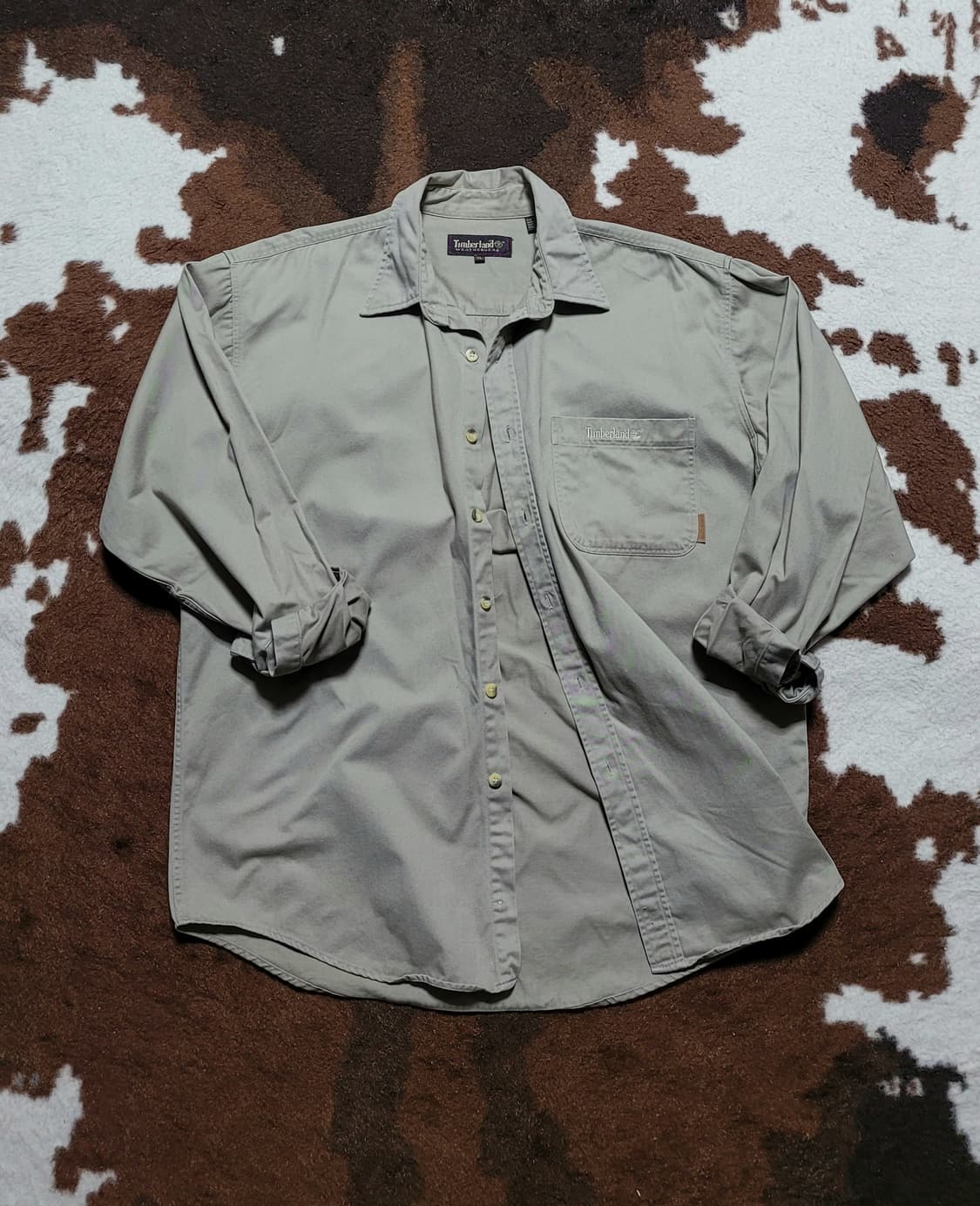 팀버랜드 남성용 카키 셔츠(XL) 상품이미지3