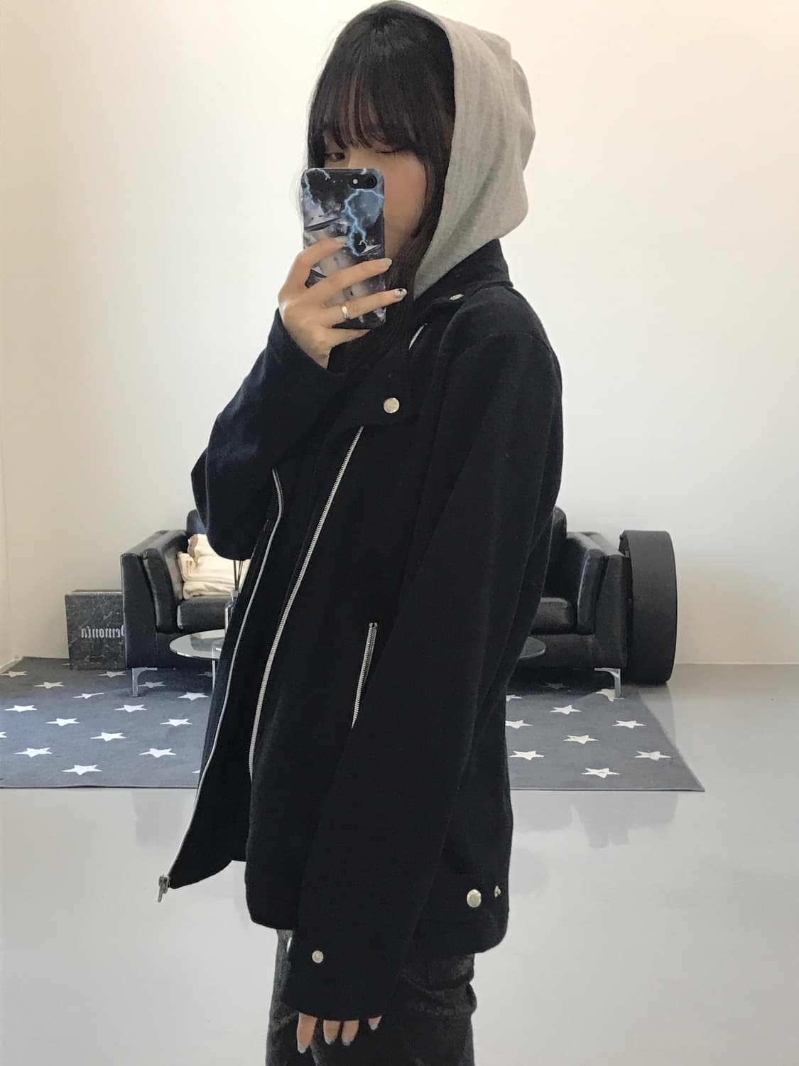 Jpn Y2k Rock chic Zip Up Hoodies 상품이미지4