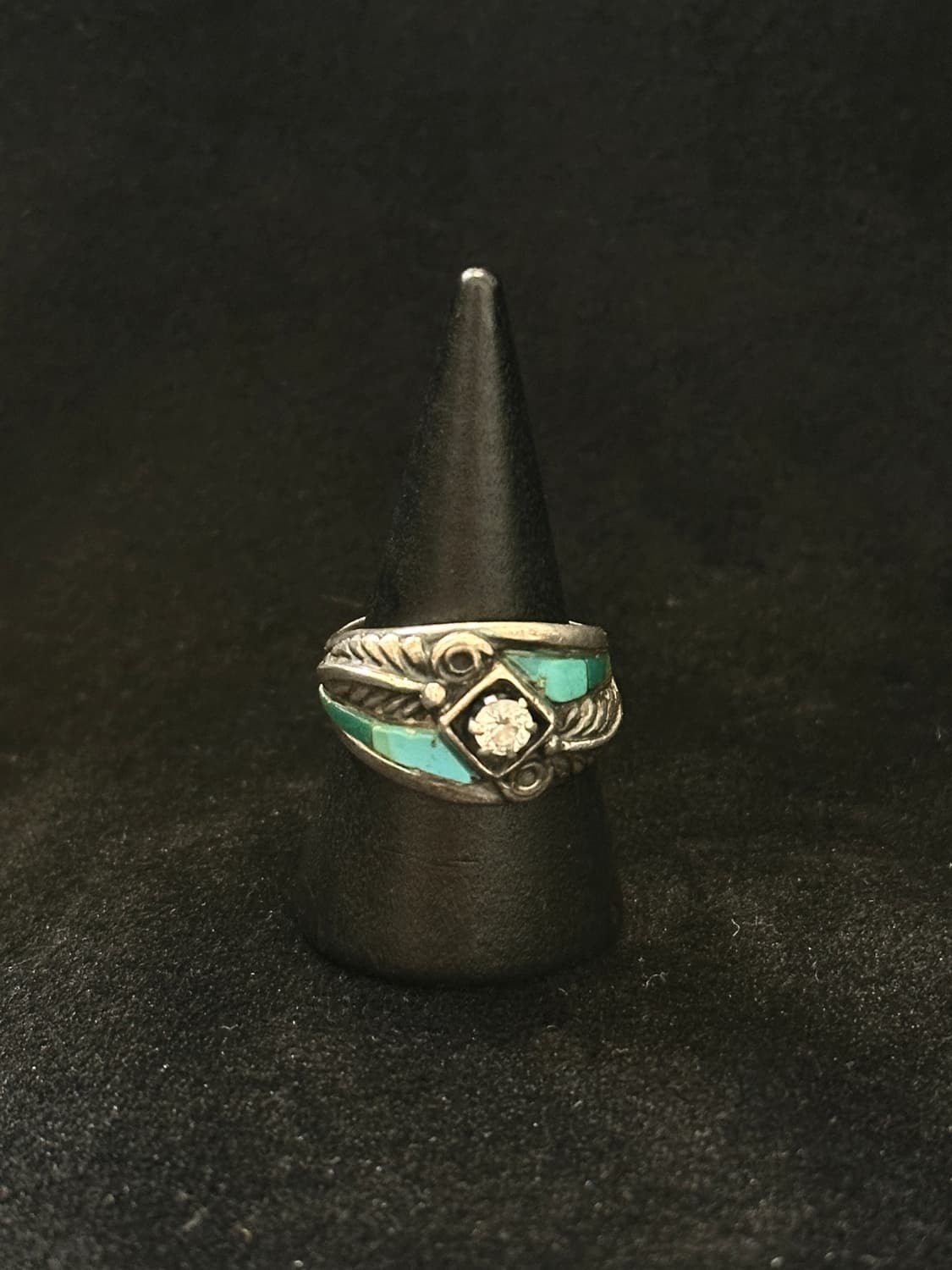Cubic turquoise 925silver ring 상품이미지1