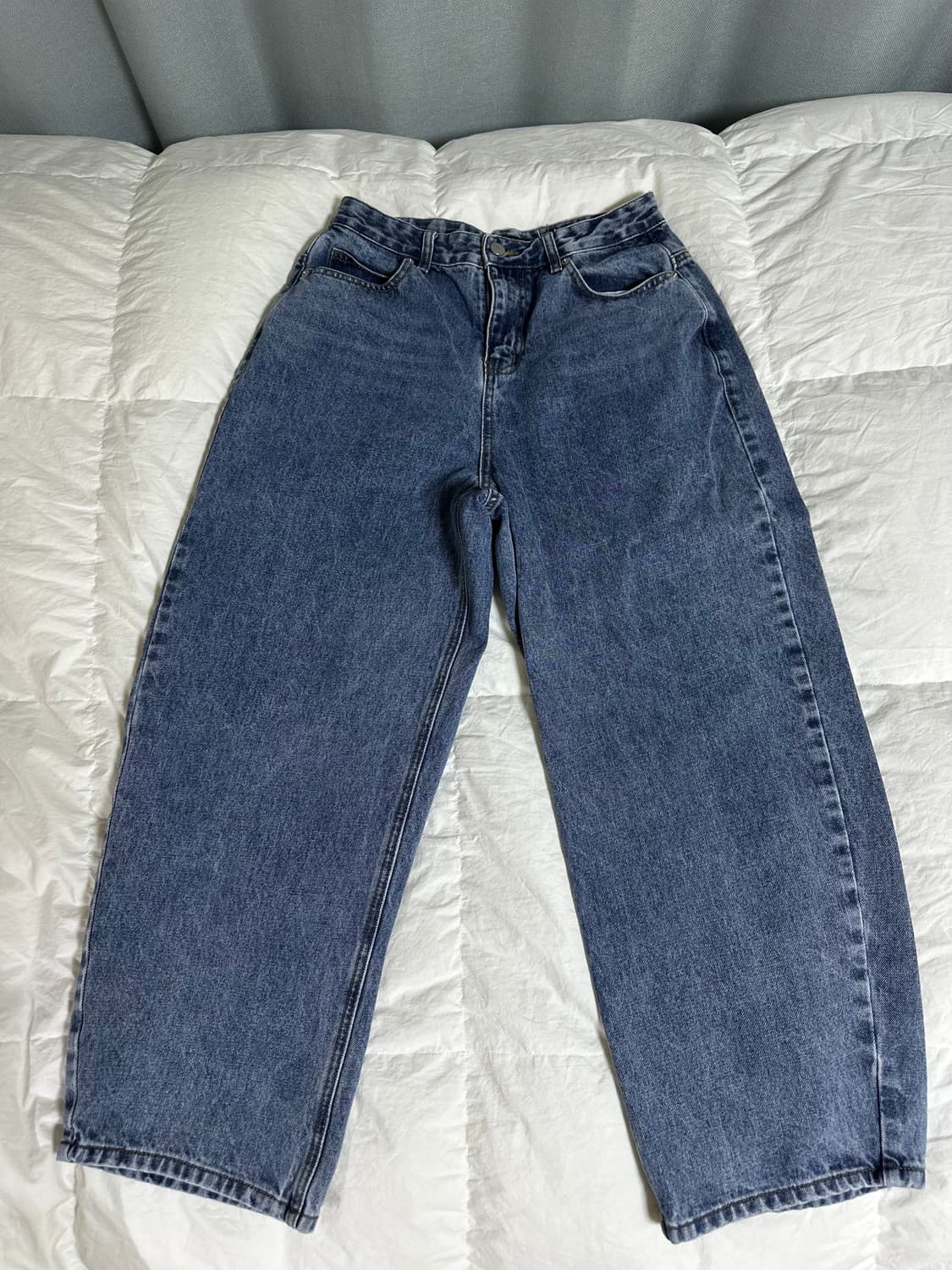 TOFFEE 벌룬핏 데님 와이드 팬츠 상품이미지2