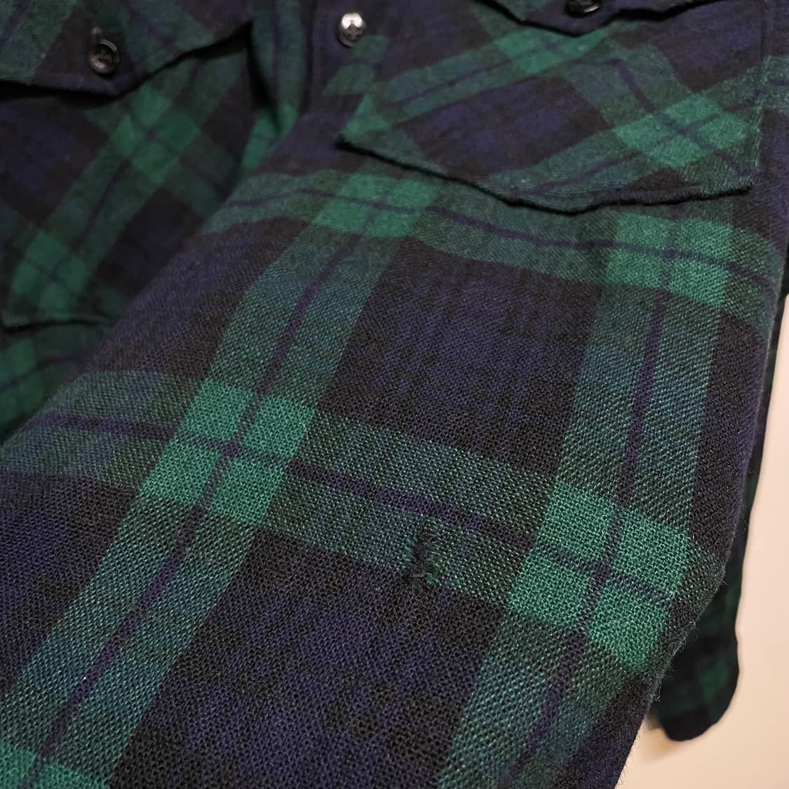 1990s 울리치 블랙와치 체크 플란넬 셔츠 상품이미지2