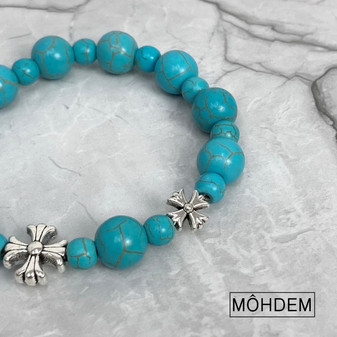 [Unisex] 1+1Set 크로스 터키석 원석 팔찌 상품이미지8