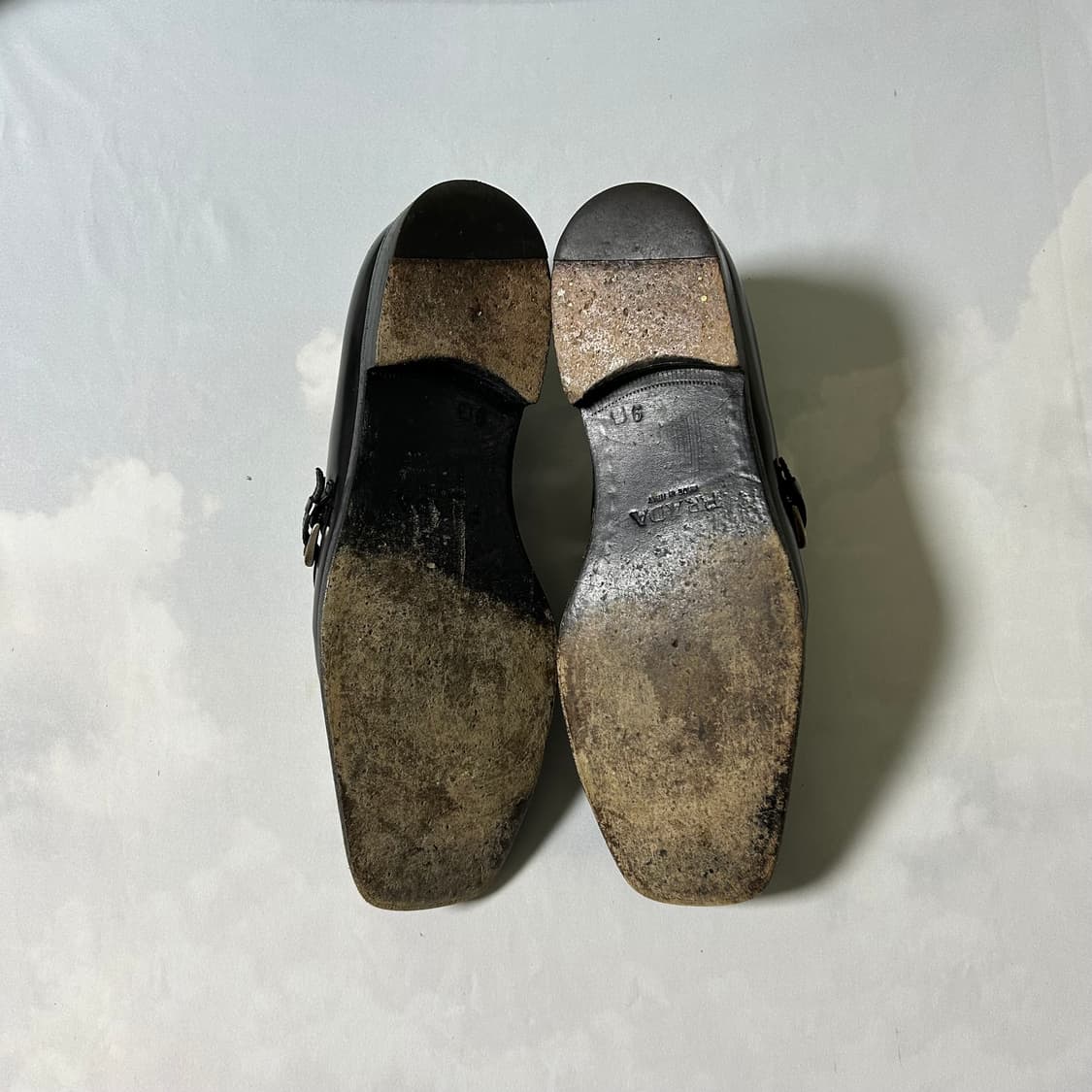 Prada semi square toe strap loafers 상품이미지5