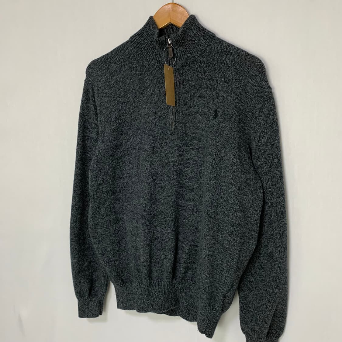 폴로 랄프로렌 반집업 하프집업 니트 스웨터 차콜 XL 남녀공용 상품이미지2