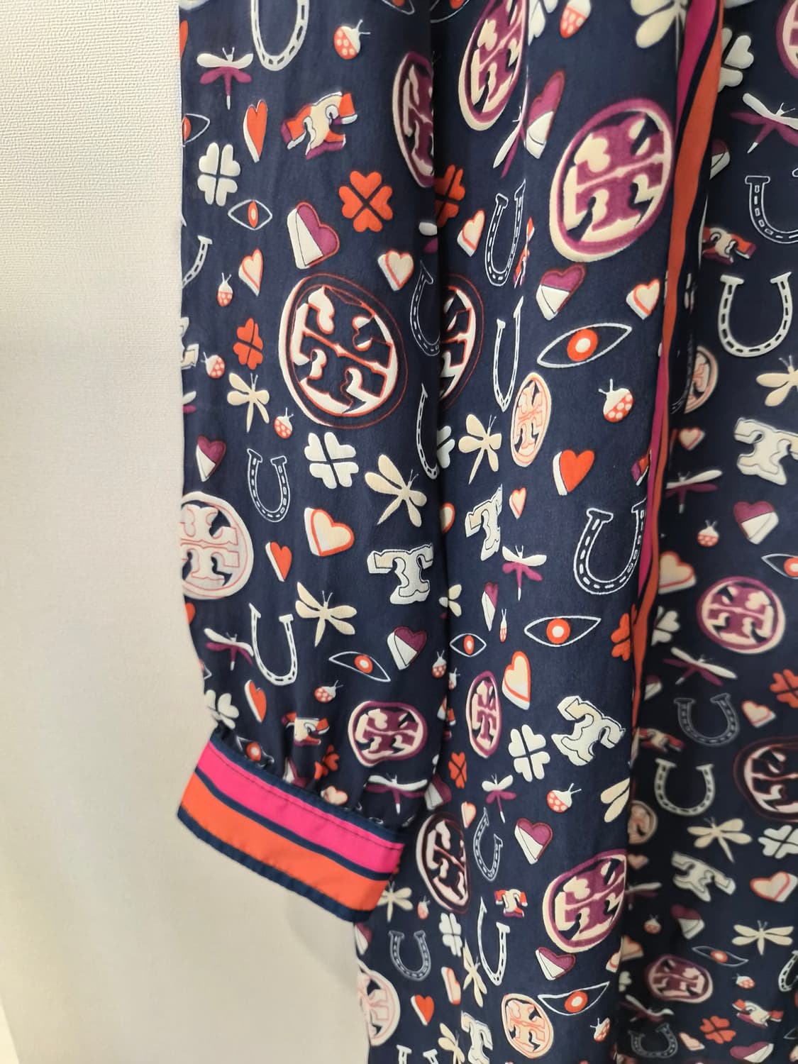 패턴 롱 로브스타일 셔츠 원피스 (상태 최상) 상품이미지3