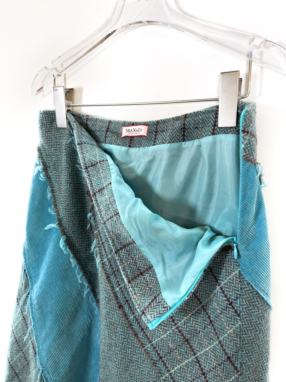 막스앤코 패치워크 울 미디 스커트 상품이미지4