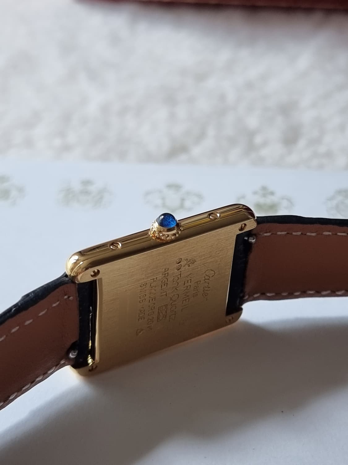 까르띠에 빈티지 탱크머스트 라지 화이트다이얼 핀버클 시계 (남여공용) 상품이미지5