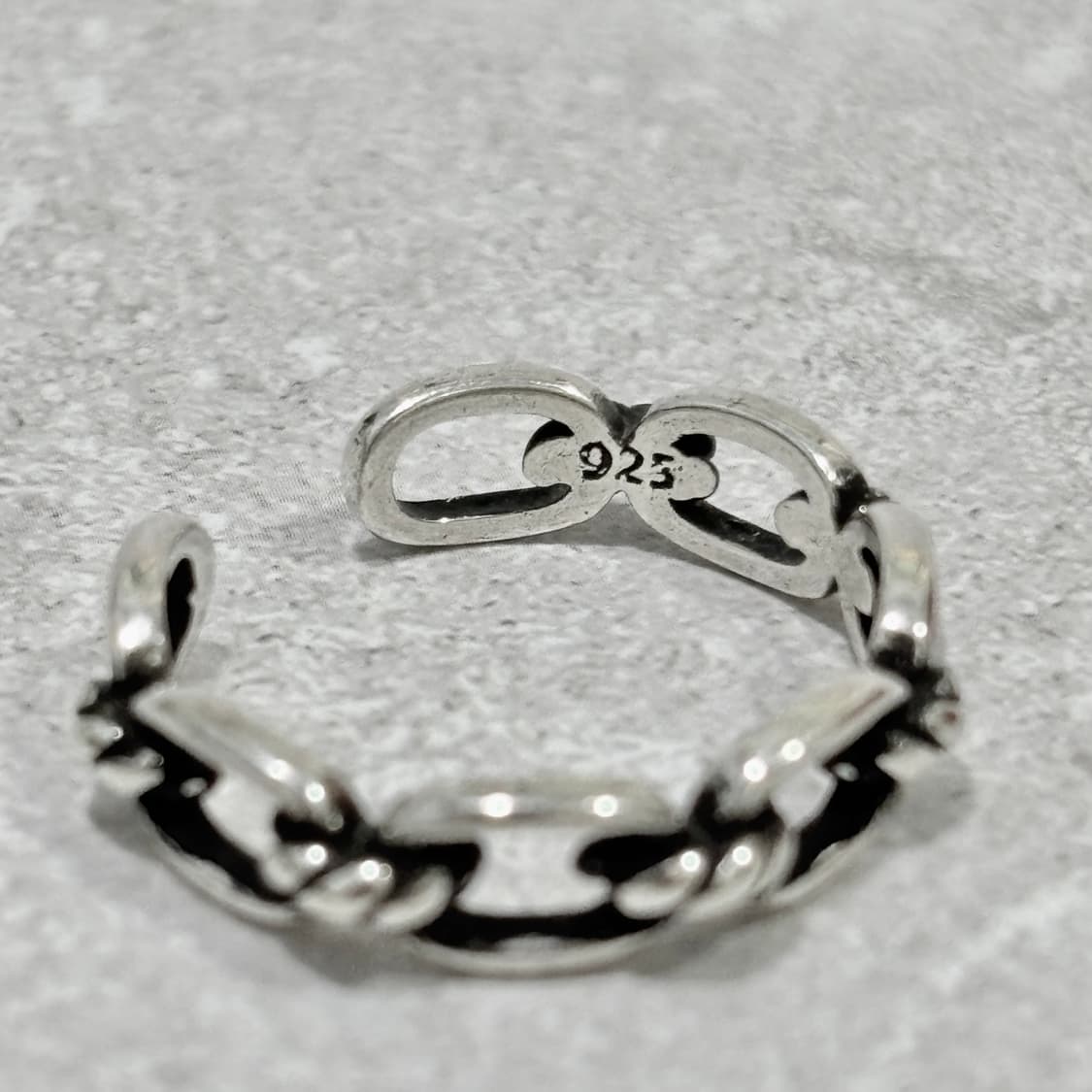 Oribell 오벌링 링크 925 스털링 실버 미니멀 오픈링 반지 상품이미지3