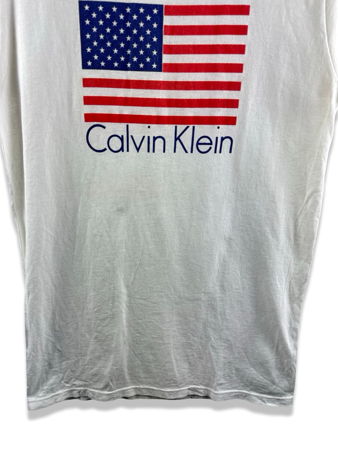 80S 켈빈클라인 미국생산 싱글스티치 성조기 티셔츠2652 상품이미지4