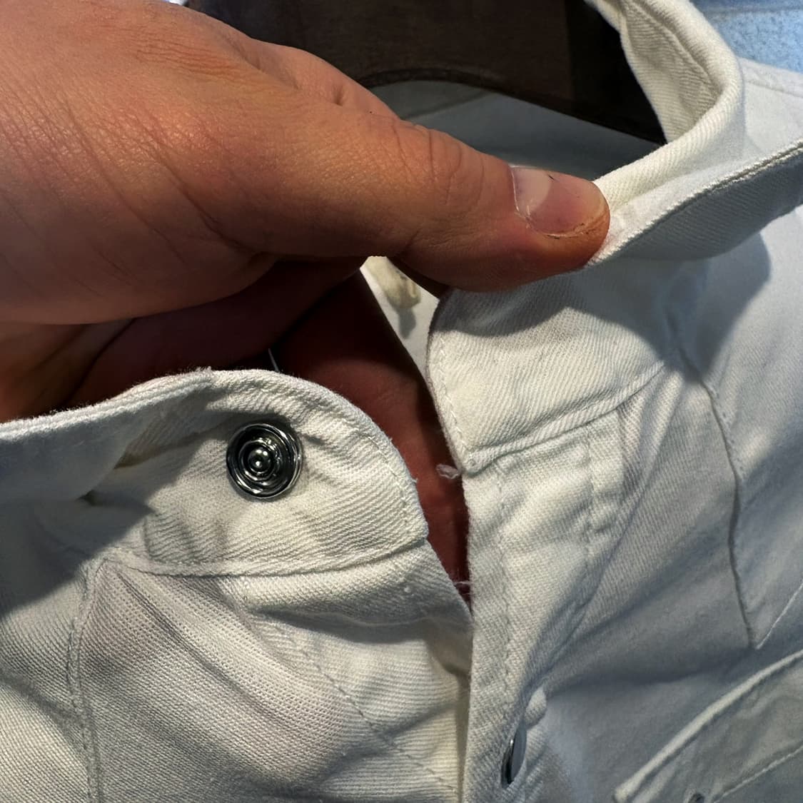 JPN VINTAGE 웨스턴 코튼트윌 버튼셔츠 요크컷 디테일 오프화이트 상품이미지7